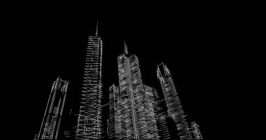 soyut mimari duvar kağıdı tasarımı, dijital konsept arkaplan