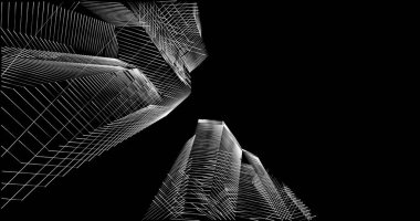 soyut mimari duvar kağıdı tasarımı, dijital konsept arkaplan