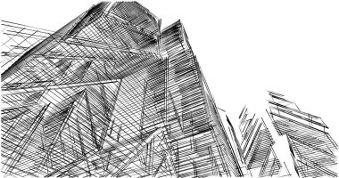 soyut mimari duvar kağıdı tasarımı, dijital konsept arkaplan