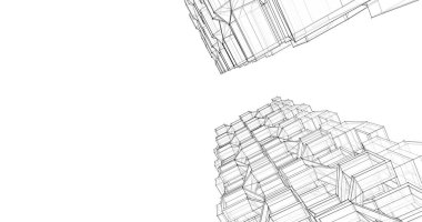 soyut mimari duvar kağıdı tasarımı, dijital konsept arkaplan