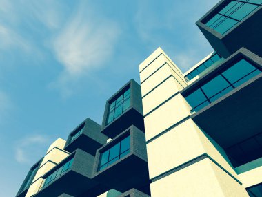 soyut mimari duvar kağıdı tasarımı, dijital konsept arkaplan