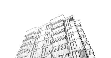 soyut mimari duvar kağıdı tasarımı, dijital konsept arkaplan