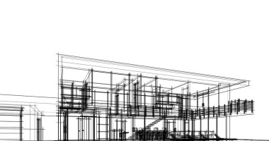 soyut mimari duvar kağıdı tasarımı, dijital konsept arkaplan