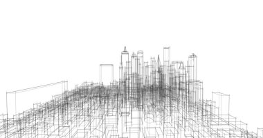 soyut mimari duvar kağıdı tasarımı, dijital konsept arkaplan