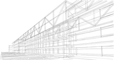 soyut mimari duvar kağıdı tasarımı, dijital konsept arkaplan