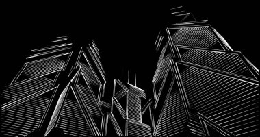 soyut mimari duvar kağıdı tasarımı, dijital konsept arkaplan