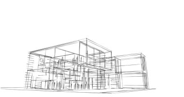 soyut mimari duvar kağıdı tasarımı, dijital konsept arkaplan