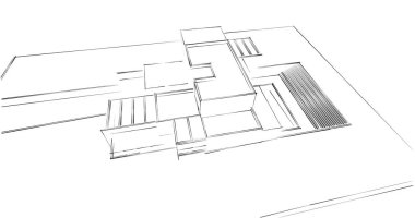 soyut mimari duvar kağıdı tasarımı, dijital konsept arkaplan
