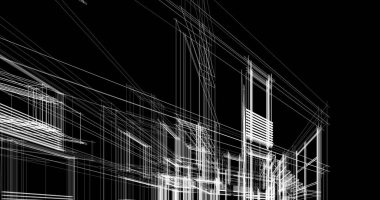 soyut mimari duvar kağıdı tasarımı, dijital konsept arkaplan