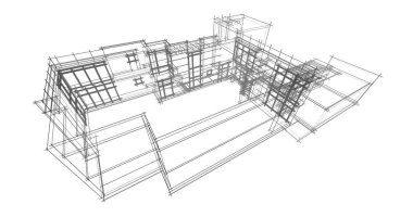 soyut mimari duvar kağıdı tasarımı, dijital konsept arkaplan