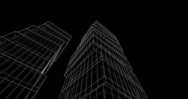 soyut mimari duvar kağıdı tasarımı, dijital konsept arkaplan