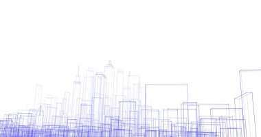 soyut mimari duvar kağıdı tasarımı, dijital konsept arkaplan