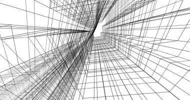 soyut mimari duvar kağıdı tasarımı, dijital konsept arkaplan