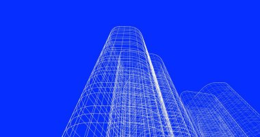 soyut mimari duvar kağıdı tasarımı, dijital konsept arkaplan