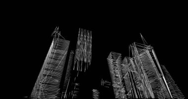 soyut mimari duvar kağıdı tasarımı, dijital konsept arkaplan