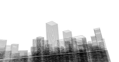 soyut mimari duvar kağıdı tasarımı, dijital konsept arkaplan