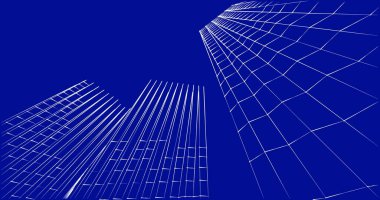 soyut mimari duvar kağıdı tasarımı, dijital konsept arkaplan