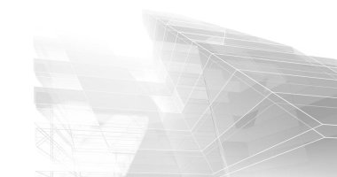 Mimari sanat konseptinde soyut çizgiler, minimum geometrik şekiller. 