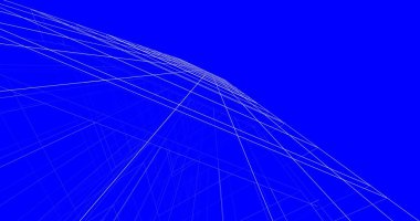 Mimari sanat konseptinde soyut çizgiler, minimum geometrik şekiller. 