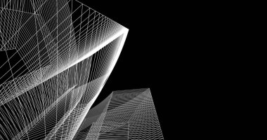 soyut mimari duvar kağıdı tasarımı, dijital konsept arkaplan