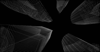 soyut mimari duvar kağıdı tasarımı, dijital konsept arkaplan