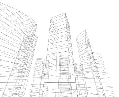 soyut mimari duvar kağıdı tasarımı, dijital konsept arkaplan