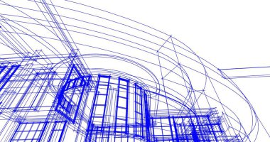 soyut mimari duvar kağıdı tasarımı, dijital konsept arkaplan