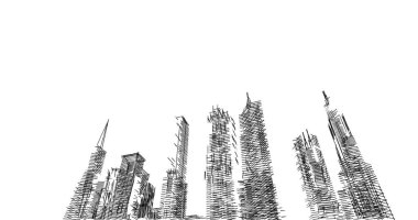 soyut mimari duvar kağıdı tasarımı, dijital konsept arkaplan