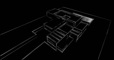 soyut mimari duvar kağıdı tasarımı, dijital konsept arkaplan