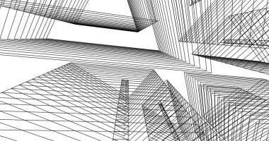 soyut mimari duvar kağıdı tasarımı, dijital konsept arkaplan