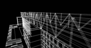 soyut mimari duvar kağıdı tasarımı, dijital konsept arkaplan