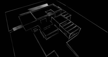 soyut mimari duvar kağıdı tasarımı, dijital konsept arkaplan