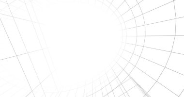 Mimari sanat konseptinde soyut çizgiler, minimum geometrik şekiller. 