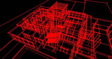 soyut mimari duvar kağıdı tasarımı, dijital konsept arkaplan