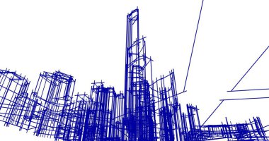 soyut mimari duvar kağıdı tasarımı, dijital konsept arkaplan