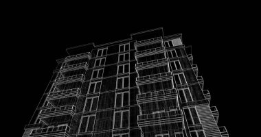 soyut mimari duvar kağıdı tasarımı, dijital konsept arkaplan