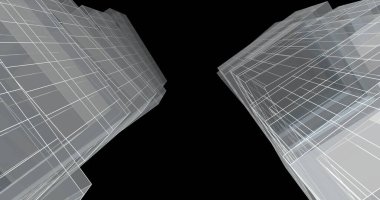 soyut mimari duvar kağıdı tasarımı, dijital konsept arkaplan