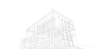 soyut mimari duvar kağıdı tasarımı, dijital konsept arkaplan