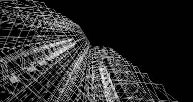 soyut mimari duvar kağıdı tasarımı, dijital konsept arkaplan