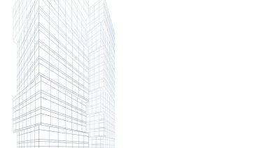 Mimari sanat konseptinde soyut çizgiler, minimum geometrik şekiller. 