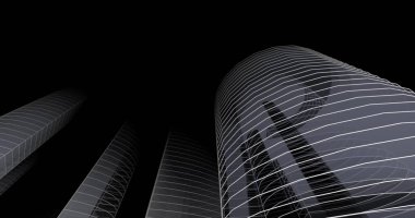 soyut mimari duvar kağıdı tasarımı, dijital konsept arkaplan