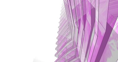 Mimari sanat konseptinde soyut çizgiler, minimum geometrik şekiller. 