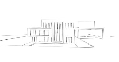 soyut mimari duvar kağıdı tasarımı, dijital konsept arkaplan