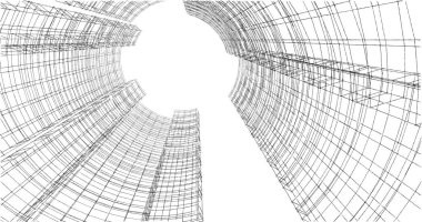 soyut mimari duvar kağıdı tasarımı, dijital konsept arkaplan