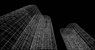 soyut mimari duvar kağıdı tasarımı, dijital konsept arkaplan