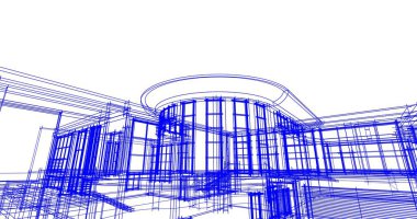 soyut mimari duvar kağıdı tasarımı, dijital konsept arkaplan