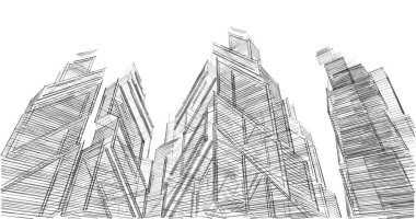 soyut mimari duvar kağıdı tasarımı, dijital konsept arkaplan