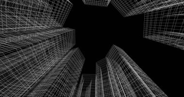 soyut mimari duvar kağıdı tasarımı, dijital konsept arkaplan