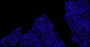 soyut mimari duvar kağıdı tasarımı, dijital konsept arkaplan