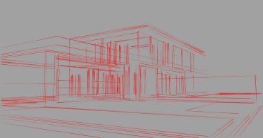 soyut mimari duvar kağıdı tasarımı, dijital konsept arkaplan